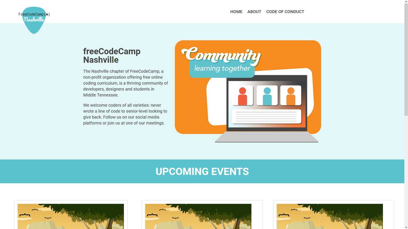 FreeCodeCamp Nashville Website